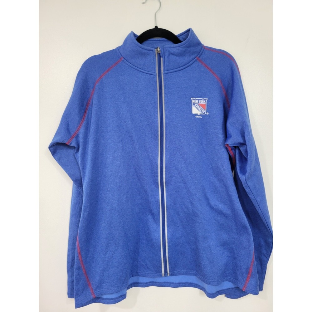 New York Rangers NHL Women's Blue Zip Up Track Jacket XL